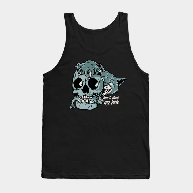 Don't steal my fish Tank Top by PlasticGhost